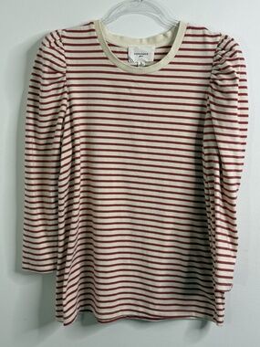 Pomander Place Tuckernuck Vesty Crewneck Shirt Red Striped Women's SZ L